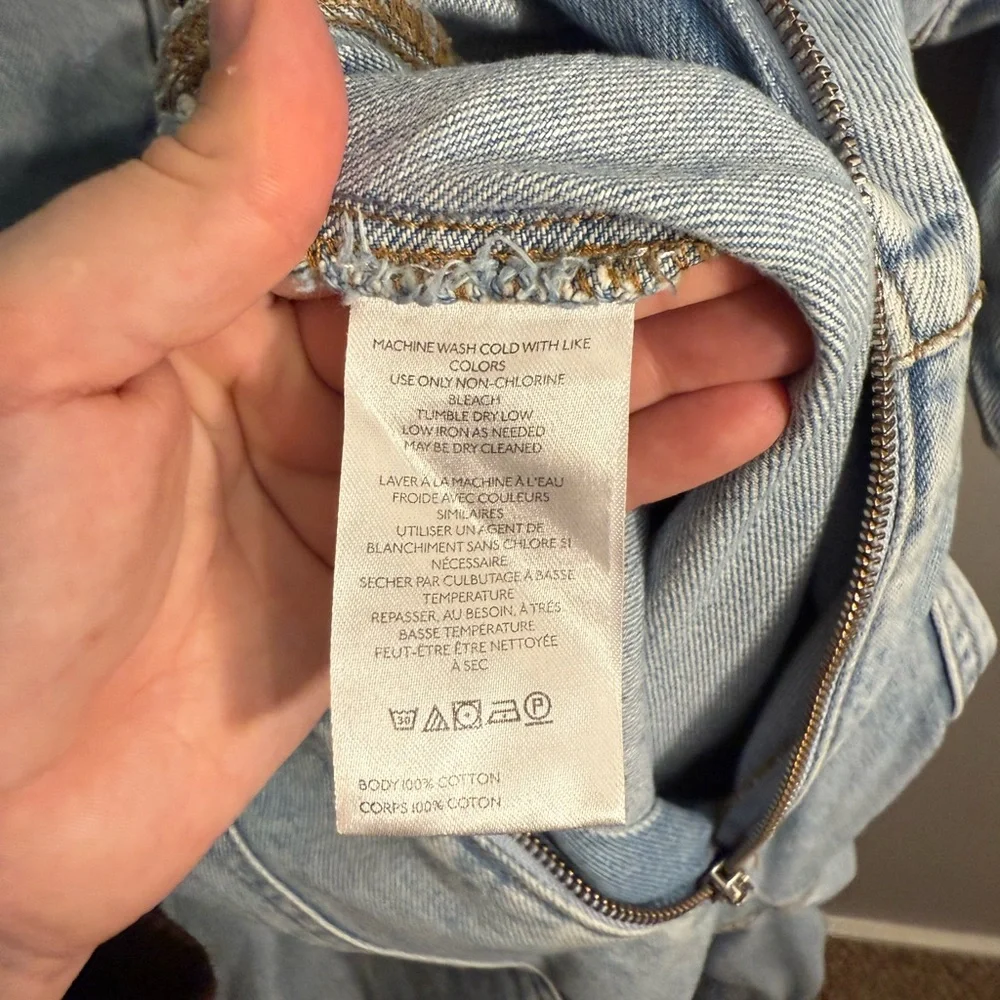 We The Free On the Run Coverall Light Blue Denim Size Small - Picture 10 of 11